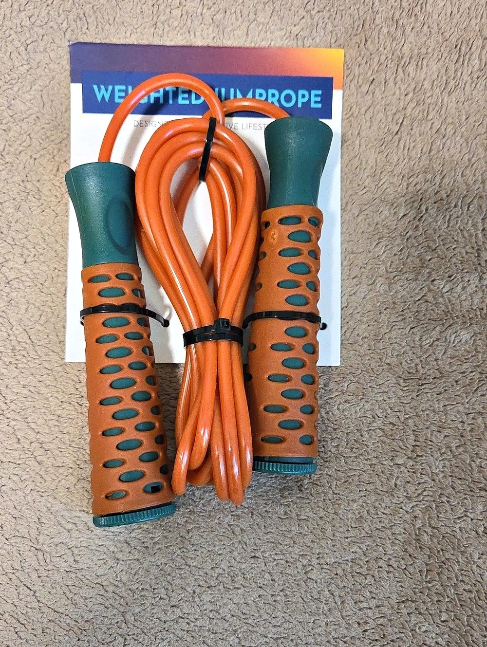 Vivitar Weighted Jump Rope NWT Orange & Green